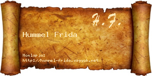 Hummel Frida névjegykártya